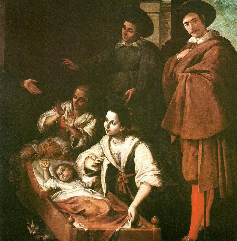 Francisco de Zurbaran birth of st. pedro nolasco oil painting picture